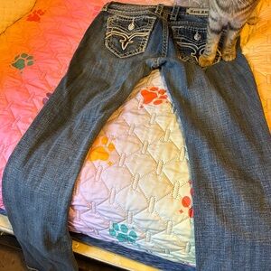 Rock & Roll Cowgirl Dark Blue Boot Cut Jeans